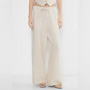Wilfred Cream Wide Leg Pants